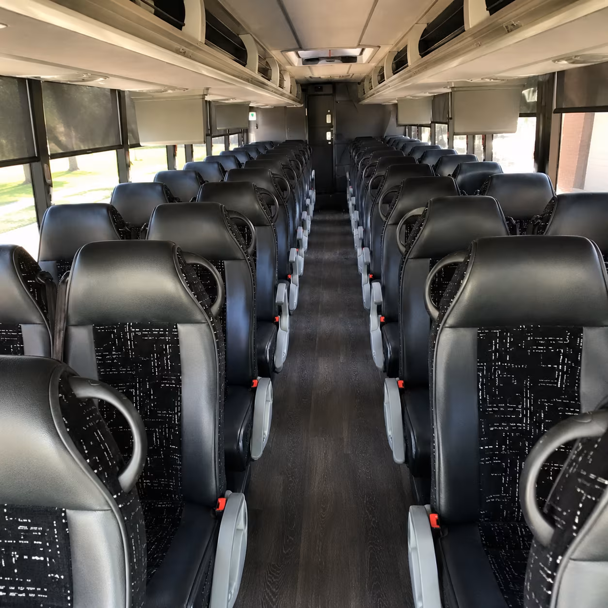 lawton charter bus rental interior