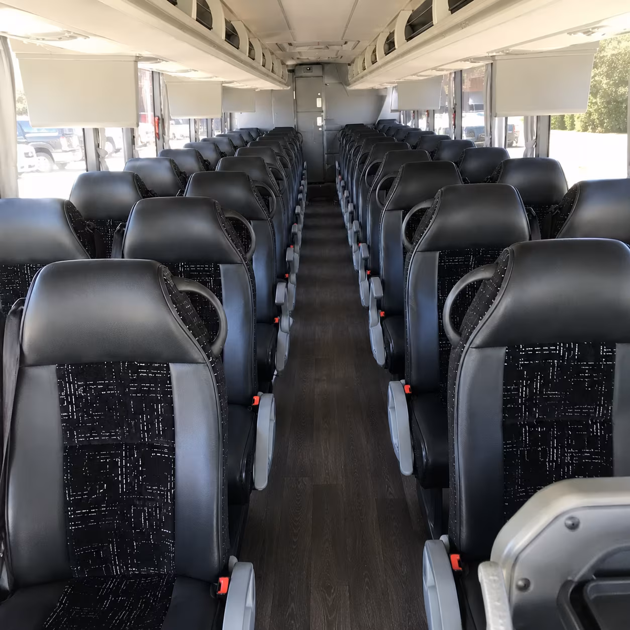 moore charter bus rental inside