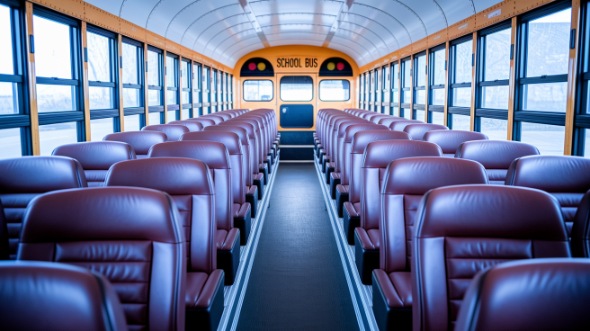 school bus rental interior