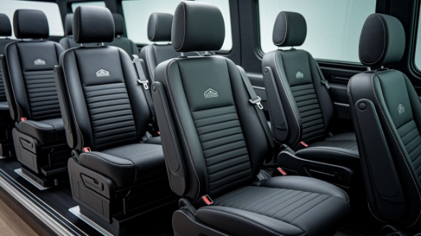 sprinter van with driver inside